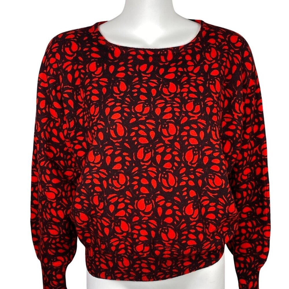 Vintage Essentials Lambswool Sweater Womens M Crewneck Long Sleeve Pullover